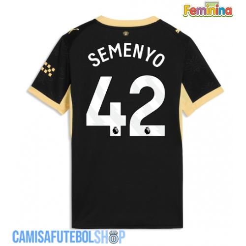 Camisa de time de futebol Manchester City Antoine Semenyo #42 Replicas 2º Equipamento Feminina 2026-27 Manga Curta